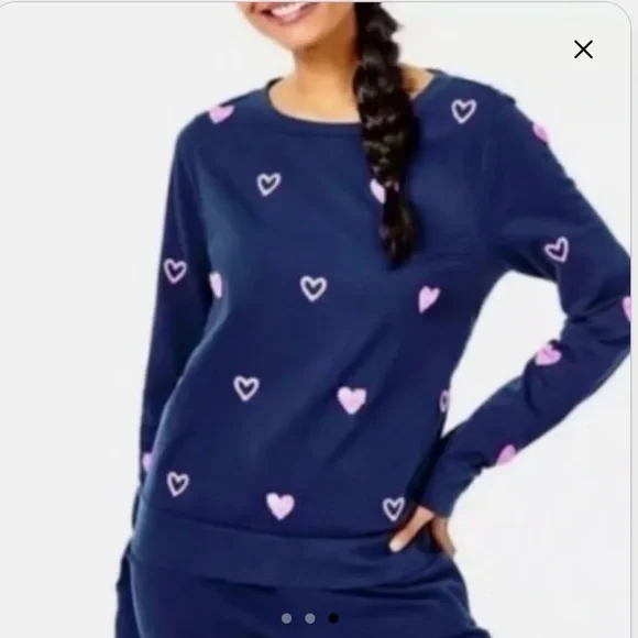 NWT Lilly Pulitzer Rami Long Sleeve Shirt–Navy Wild Heart Chenille Medium - Picture 15 of 15